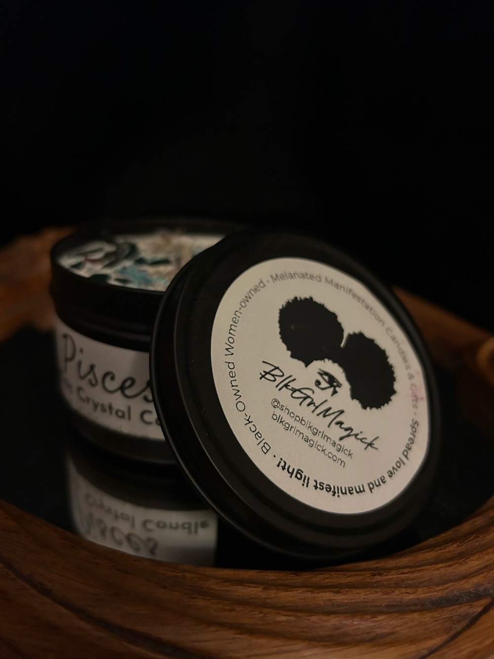 Pisces Zodiac Crystal Candle